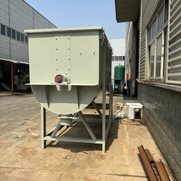 Mélangeur à double bande fixe en usine pour résidus de soja, fourrage pour bétail, poudre sèche, cendres volantes et ciment