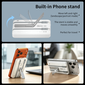 <span class=keywords><strong>Cargador</strong></span> Portátil Magnético Multifuncional 4 en 1 con Soporte Metálico Oculto, Carga Rápida PD de 20W, Cables USB-C+L Integrados, <span class=keywords><strong>Cargador</strong></span> Inalámbrico de 15W - Product Image 5