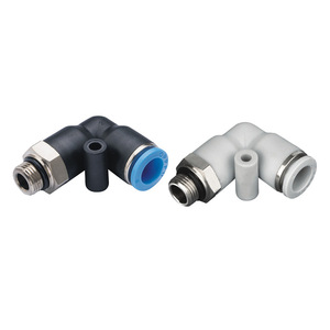 Xingyi Technology Pneumatic <b>Quick</b> <b>Connector</b> PL4 6 8 10 G01 02 03 04 Right Angle Elbow Air Hose Fitting Threaded Copper Plastic - Product Image 2