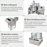 Chaîne de production de machine de cuisson et de friture pour la préparation de fil de poisson et la transformation de viande