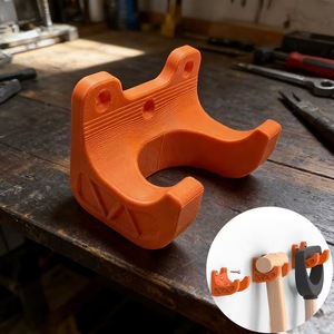 Garden Tool Holder 35mm Wall Mounted Orange Storage Rack For Outdoor Use - Product Image 2