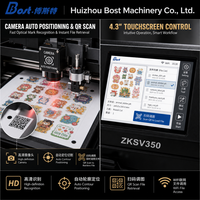 Mesin Pemotong Label Otomatis Bost ZKSV350 dengan Pengumpan Lembaran, Motor Servo, Penentuan Posisi Kamera, AC 220V, Kecepatan 1500mm/s untuk Stiker A3+