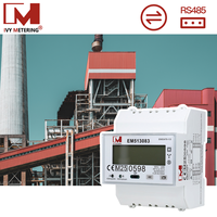 Compteur d'énergie triphasé AC MID avec RS485 Modbus 100A 400V, dispositif de zéro export pour la mesure de l'électricité en usine, montage sur rail DIN OEM