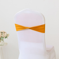 Spandex Chaise Ceintures Arc Ceinture Élastique Chaise Bandes Cravates Sans Boucle pour Événements De Mariage Décoration Spandex Curseur Ceintures Arc