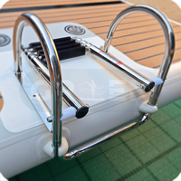 Pêche personnalisée Yoga Océan Flotteurs Île Gonflable Bateau Dock Plate-forme Gonflable de Natation avec Échelle en Acier Inoxydable