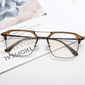 <strong>Bril</strong> Frames Fengchao Fabrikant Half Wenkbrauw Metalen Vierkante Optische Frames <strong>Bril</strong> Anti Blauw Licht <strong>Bril</strong> Voor Unisex - Product Image 2
