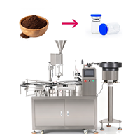 Machine automatique de remplissage et de sertissage de flacons en verre avec moteur pour les industries alimentaire, des boissons et cosmétiques