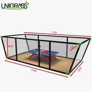 Mini Pista de Pádel de <span class=keywords><strong>Ping</strong></span> <span class=keywords><strong>Pong</strong></span> con Estructura de Acero, Paredes de Vidrio y Suelo de PVC para Resorts, Escuelas y Clubes - Product Image 2