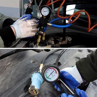 Kit de Herramientas de 28 Piezas Probador de Presión del Radiador y Detector de Fugas del Tanque de Agua para Diagnóstico Automotriz del Sistema de Refrigeración