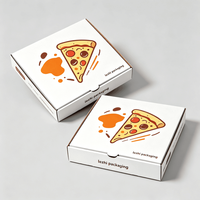 Anpassbare Quadratische Pizzabox Umweltfreundliche Recycelte Papier-Takeout-Verpackung Lebensmittelechte Wellpappe-Kraftbox Großhandel