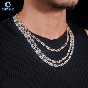 Collar Unisex de Moda con Moissanita, Chapado en Rodio, Plata Sólida 925, Joyería Hip Hop Iced Out - Product Image 2