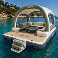 Plateforme flottante gonflable pour événements sociaux en plein air, quai aquatique stable pour fêtes et détente