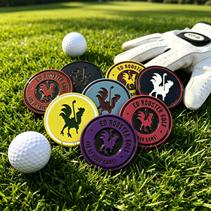 Marcatore per Palline da <span class=keywords><strong>Golf</strong></span> Personalizzato in Metallo Smaltato Morbido a Forma di Fiore Rosa, Conforme alle Regole, per Incisione Laser - Product Image 1