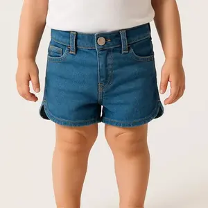 Pantaloncini in denim Adrenaline Baby, confezione da 2, in cotone blu scuro e chiaro, vestibilità dritta, pantaloni per bambini primavera-estate - Product Image 2