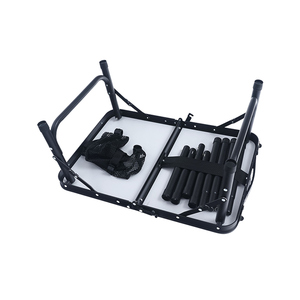 Bàn xếp đa năng, chiều cao có thể điều chỉnh, thiết kế gấp ba, chống thấm nước, dùng cho ăn uống ngoài trời, tiệc chiêu đãi, di động, làm bằng nhôm, dùng cho cắm trại - Product Image 5