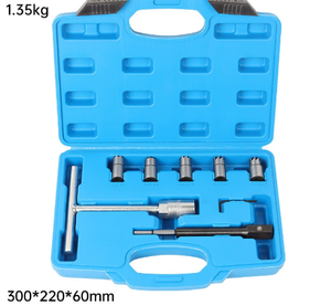 Kit de nettoyage de sièges de soupapes d'injecteurs <span class=keywords><strong>diesel</strong></span> en acier à haute teneur en carbone, ensemble d'outils de nettoyage universels à seringue - Product Image 2