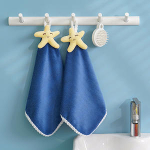 <span class=keywords><strong>Serviette</strong></span> de toilette en microfibre velours corail doux, <span class=keywords><strong>serviette</strong></span> suspendue en polaire corail, absorbante pour cuisine, salle de bain, maison, hôtel, portable - Product Image 3