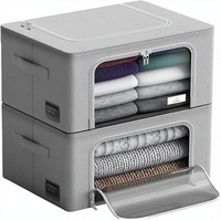 Boîtes de rangement pliables en tissu avec support métallique grande capacité pour organisation de placards et armoires – Direct Usine