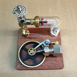 Mini Motor de aire Stirling de baja temperatura, modelo de vapor de calor, juguete educativo de acero inoxidable, Kit de experimentos de ciencia