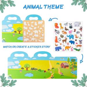 Myway 126 <span class=keywords><strong>adesivi</strong></span> gonfi riutilizzabili I libri <span class=keywords><strong>adesivi</strong></span> di scena da 4 confezioni perfetti rendono i tuoi <span class=keywords><strong>adesivi</strong></span> per l'apprendimento e i regali di viaggio - Product Image 5