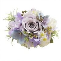 Susunan Bunga Kain Buatan Mawar Hydrangea Daisy untuk Pernikahan dan Upacara Pembukaan