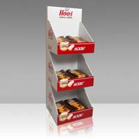 Support de présentation au sol en carton ondulé imprimé offset CMYK 4C YIZE FD1243-7 sur mesure pour la promotion de jouets en magasin