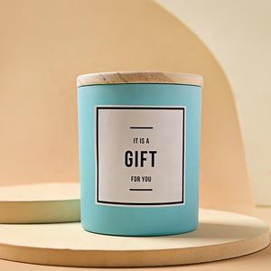 Autocollants personnalisés 220ml 315ml 430ml, gobelet à bougie en verre mat noir, blanc, transparent, pot à bougie avec couvercle en bambou, bois ou métal - Product Image 4