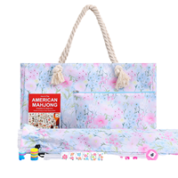 Jeu de Mahjong américain 160 tuiles avec sac de transport, jetons, dés, jokers, supports et guide, tout-en-un, cadeau idéal pour les débutants et les soirées de jeu en famille