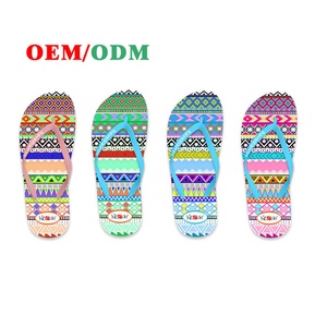 Sandales tongs décontractées pour femmes Nicecin avec logo personnalisé, sangle colorée, tongs en EVA rose, légères, chaussures de plage et de marche - Product Image 2