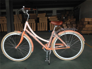 Bicicleta Urbana de 3 Velocidades, Clásica, Retro, Híbrida, con Portaequipajes Trasero y Guardabarros, Estilo Vintage - Product Image 3