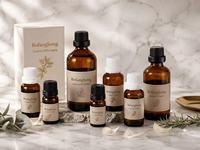 Flacon d'huile essentielle en verre personnalisé ambre 5 ml 10 ml 20 ml 30 ml 50 ml 100 ml avec compte-gouttes et bouchon en plastique