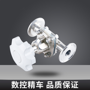 Katup Diafragma Saniter Manual Baja Tahan Karat untuk Gas Suhu Tinggi Ukuran Sedang 1/2"-4" Merek WENZHE - Product Image 2