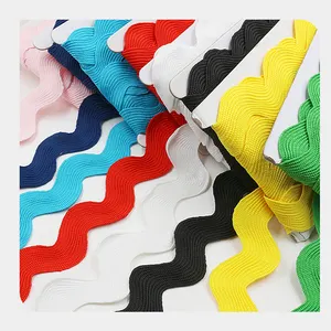 Ruban zigzag de haute qualité 100% polyester, largeur <span class=keywords><strong>2</strong></span>,5 cm, bordure en dentelle zigzag - Product Image 1