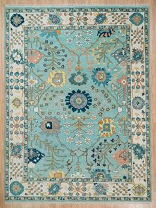 Custom Size Wool Hand Knotted Loop Pile Oushak <b>Carpet</b> Modern Handmade Area Rug for Luxury Residential Hospitality - Product Image 2