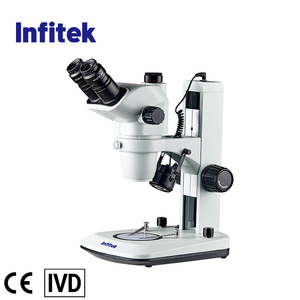 इंफिटेक ट्राइनऑक्यूलर आवर्धन 6.7x-45x स्टीरियो/स्टीरियोस्कोपिक माइक्रोस्कोप - Product Image 1
