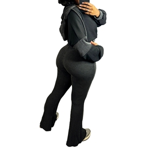 Conjunto Casual de 2 Piezas para Mujer, Sudadera con Capucha de Rayas Trenzadas y Pantalones Acampanados, Sudadera Colorida con Diseño Combinado - Product Image 5