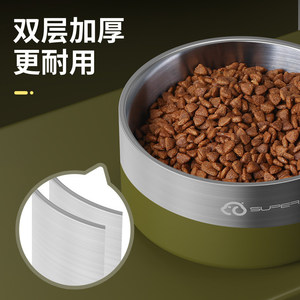Bol pour animaux de compagnie en acier inoxydable, anti-renversement, alimentation lente pour chat, forme arrondie, taille M, 850 ml - Product Image 2