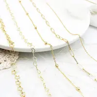 Изготовление ювелирных изделий своими руками, позолоченные цепочки 18 карат, свободные цепочки в форме сердца, цепочки с зажимами для бумаги, цепочки для ожерелья, браслета