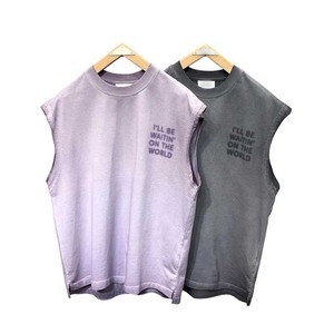 Fringuello indumento senza maniche t-shirt con lavaggio sbiadito Vintage <span class=keywords><strong>Old</strong></span> Edge moda marchio ampio logo personalizzato canotta ritagliata - Product Image 1