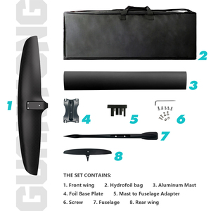 ปีกไฮโดรฟอยล์คาร์บอน 1010 สำหรับเซิร์ฟฟอยล์ ควบคุมง่าย ประสิทธิภาพการเลี้ยวที่ยอดเยี่ยม ปีกไฮโดรฟอยล์ด้านหน้า ให้การเลื่อนที่สมดุล - Product Image 3