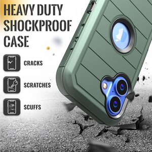 Custodia Robusta Antiurto in TPU+PC per <span class=keywords><strong>iPhone</strong></span> 16 con Clip da Cintura e Fondina - Product Image 3