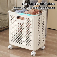 Panier à linge pliable grande capacité pour la maison, respirant et télescopique, pour le rangement des vêtements sales dans la salle de bain