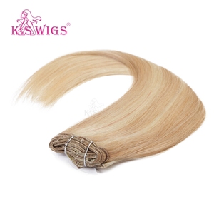 Extensions de cheveux naturels chinois Remy 100 % en gros, à clipser, cuticules alignées, double épaisseur, doux, sans perte, couleur foncée, lisses naturels. - Product Image 6