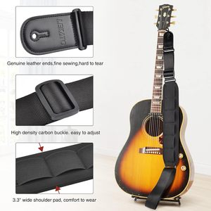 Correa de guitarra Lekato de 3,3 pulgadas de ancho, acolchada y ajustable para guitarra eléctrica - Product Image 6