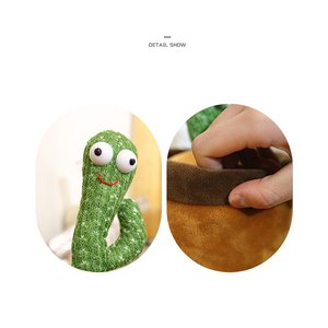 Jouet cactus parlant en peluche Konig Kids, chansons anglaises, chant, balancement, enregistrement, danse, jouet musical cactus - Product Image 3