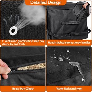 Échantillon gratuit, vente en gros, sac de stockage de foin pour chevaux, sports équestres, bétail domestique, herbe nocturne, sacs de stockage de foin pour chevaux - Product Image 5