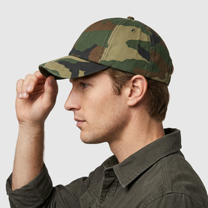 Casquette de baseball camouflage 6 panneaux ajustée pour homme, style décontracté printemps-été, 100 % coton, taille adulte - Product Image 2