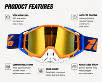 Masque de motocross tout-terrain avec protection nasale, coupe-vent, anti-poussière, pour moto tout-terrain, MX, ATV, course, OEM