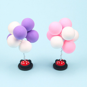 Colorful Balloon Cake Toppers Round Handmade Birthday Party Dessert Decorations - Product Image 2