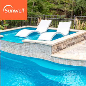Ledge Pool Loisirs Sunbed Chaise longue <span class=keywords><strong>de</strong></span> piscine en <span class=keywords><strong>plastique</strong></span> Chaise longue Mobilier d'extérieur Chaise longue Chaises dans l'eau Sun Looungers - Product Image 5